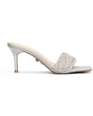 Twentyfourhaitch Mules Tressées À Ornements - White
