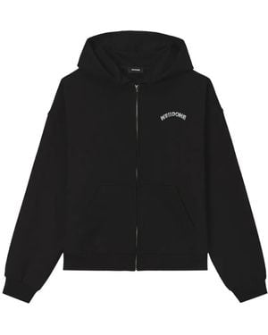 we11done Teddy Bear-Print Hoodie - Black