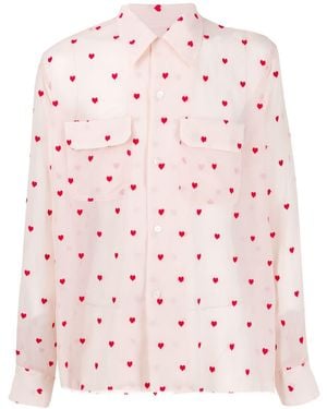Needles Heart Print Shirt - Pink