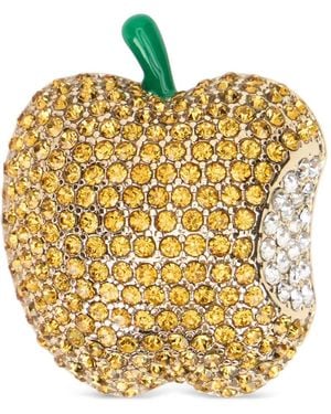 Weekend by Maxmara Metal Brooch With Rhinestones - Metallic