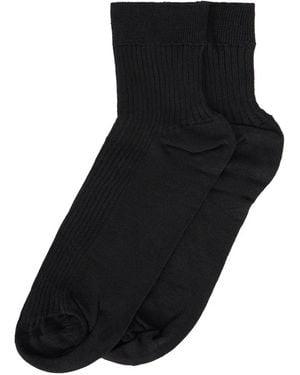 Valentino Garavani Ribbed Socks - Black