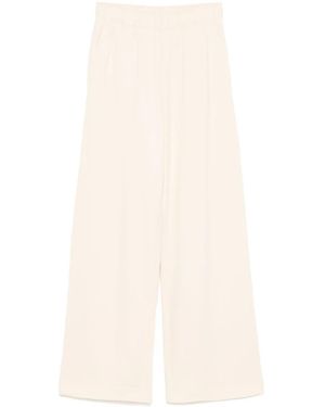 Moncler Cotton Wide-Leg Track Trousers - Natural