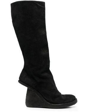 Guidi Asymmetrische Knielaarzen - Zwart