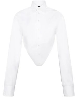 DSquared² Polo-Collar Long-Sleeve Shirt - White