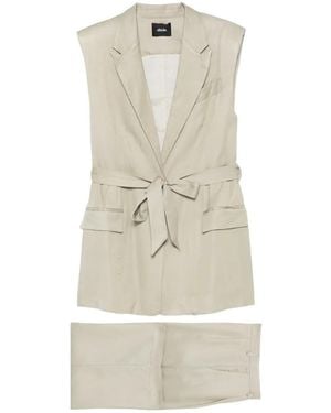 Dixie Belted Sleeveless Suit - Weiß