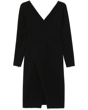 Fendi Chic Long Sleeve Midi Dress For - Black