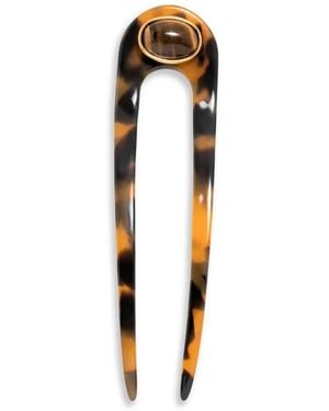 Jennifer Behr Elena Tortoiseshell-Effect Hair Pin - Brown