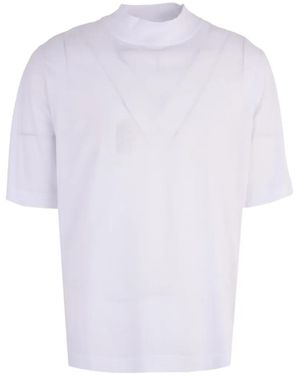 Altea Short-Sleeves Mock-Neck T-Shirt - White