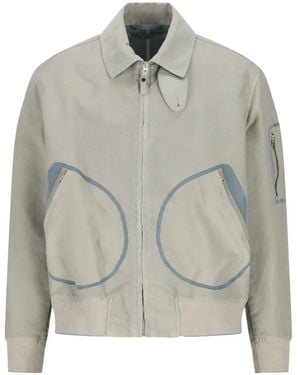 Massimo Osti Studio Polo Collar Bomber Jacket - Grey