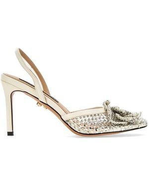 Twentyfourhaitch Benirras Rhinestone-Embellished Mesh Pumps - Metallic