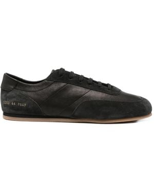 Common Projects Minimal Suede-Panelled Leather Sneakers - Black