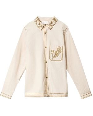 Isabel Marant Rudy Shirt Jacket With Embroidery - White