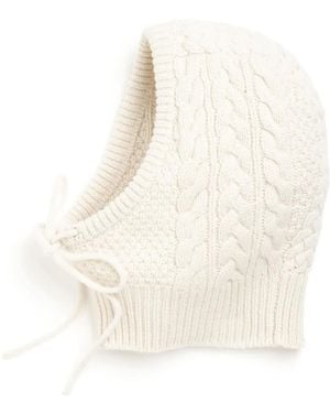 Barrie Cashmere Balaclava - White