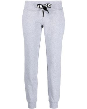 DKNY Logo-Print Drawstring Track Trousers - Blue