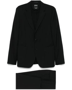 ZEGNA ウール スーツ - ブラック
