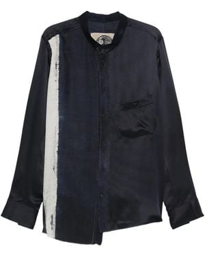 Ziggy Chen Asymmetric Silk Shirt - Blue