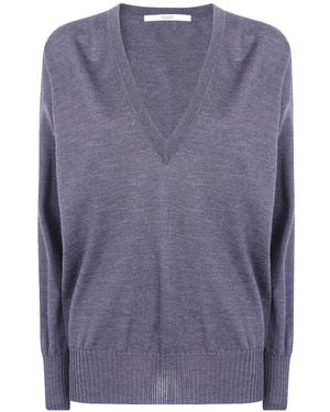 Nuur V-Neck Jumper - Blue