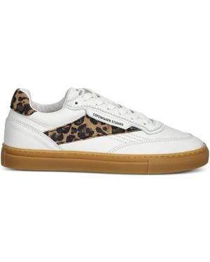 COPENHAGEN Leopard-Print Sneakers - White