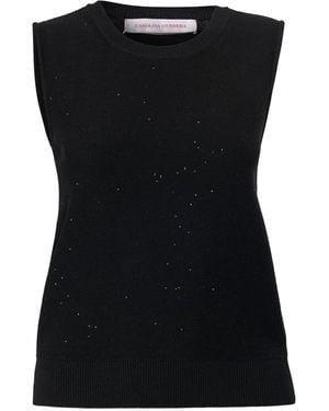 Carolina Herrera Sequined Tank - Black