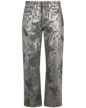 Roberto Cavalli Monogram-Print Trousers - Grey