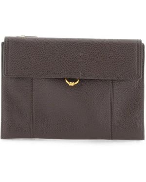 Gianni Chiarini Vicky Pebbled Leather Clutch Bag - Gray