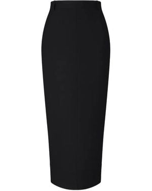 Thom Browne Hopsack Midi-Kokerrok - Zwart