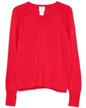 Alysi V-Neck Cashmere Knit - Red