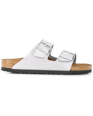 Birkenstock Airzona Birko Flor Leather Sandals - White