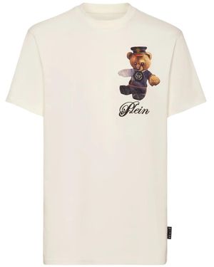 Philipp Plein Teddy Bear-Print T-Shirt - White