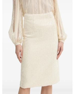 Twinset Sequin-embellished Skirt - Natural