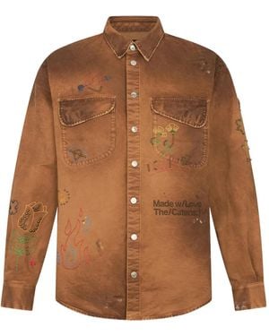 DSquared² Camicia Con Stampa - Marrone