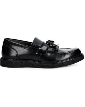Fred Perry X George Cox Leather Loafers - Black