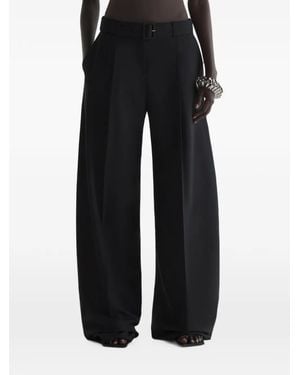 Mugler Wide Belted Pants - Black
