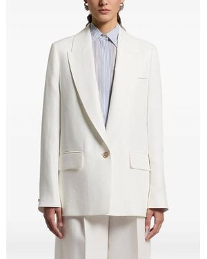 Peserico Linen Gabardine Blazer - White