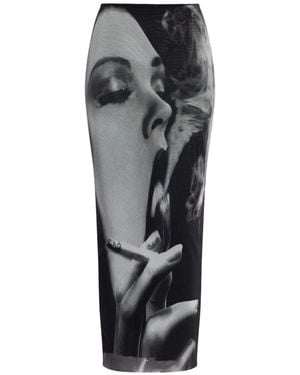 Jean Paul Gaultier The Long Smoking Skirt - Grey