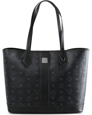 MCM Medium New Liz Visetos-Print Tote Bag - Black
