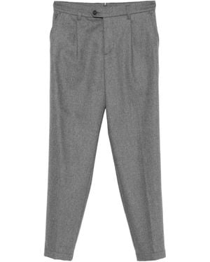 Eleventy Pleated Wool Pants - Gray