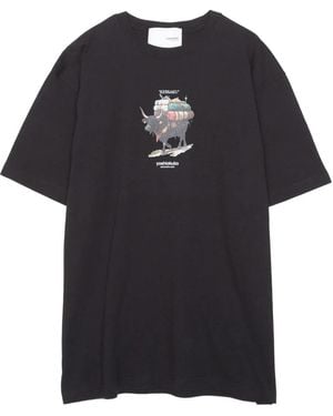 Yoshio Kubo プリント Tシャツ - ブラック