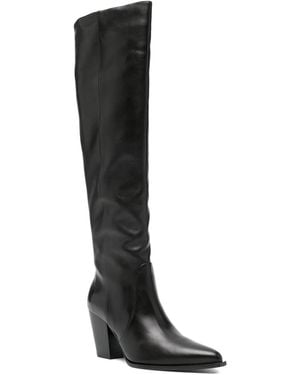 Stuart Weitzman 85Mm Knee-High Pointed-Toe Boots - Black