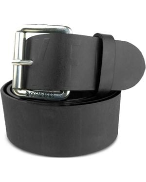 Bikkembergs Logo-Embossed Leather Belt - Black