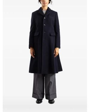 Comme des Garçons A-Line Button-Fastening Coat - Blue