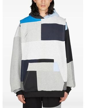 (DI)VISION Patchwork Jersey Hoodie - Blue