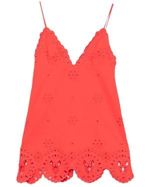 retroféte Nebullah Broderie-Anglaise Mini Dress - Red