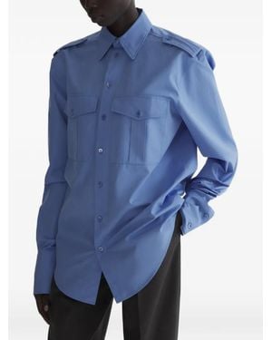 Mugler Legershirt - Blauw