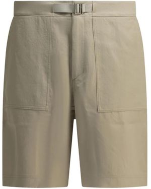 Houdini Sportswear Corespun Chore Belted Patch-Pocket Shorts - Grey