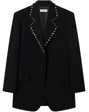 Stella McCartney Crystal-Embellished Wool Blazer - Black