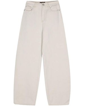 Moorer Blanche Wide-Leg Jeans - White