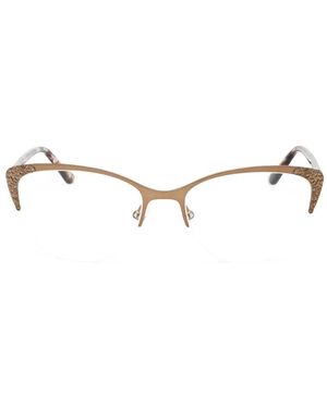 Adensco Engraved Cat-Eye Frame Glasses - Natural
