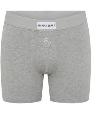 Marine Serre Moon-Logo Jersey Boxers - Gray