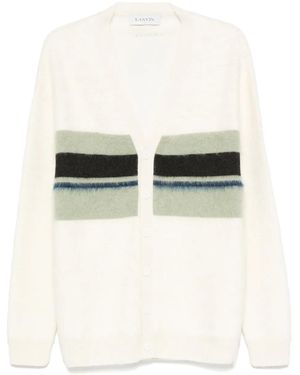 Lanvin Cardigan Mit Streifen - Weiß